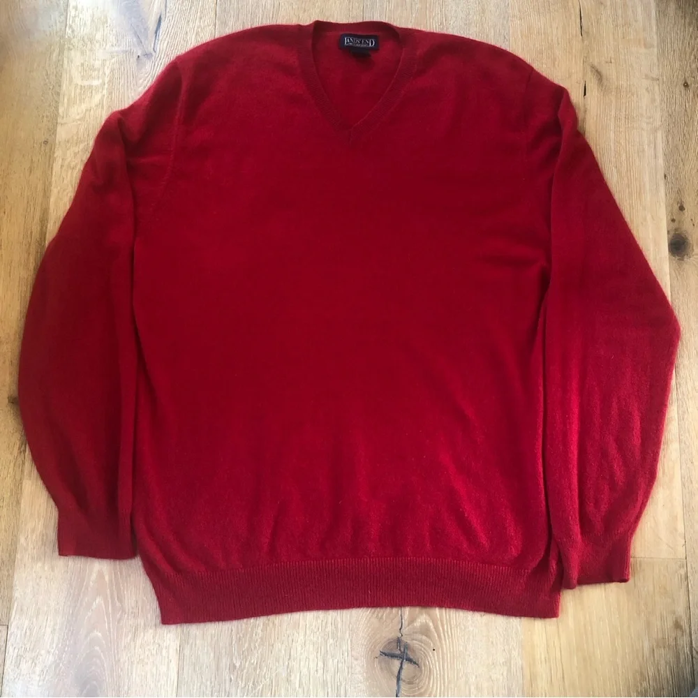 Men’s Red Cashmere Sweater size L price firm!